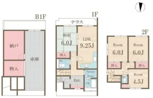 テラスハウス小竹町【2階】の間取り