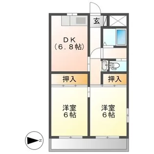 サンパレス【1階】の間取り