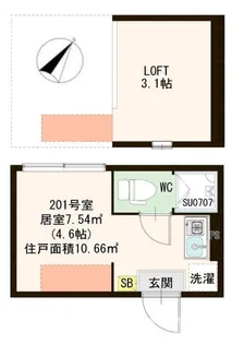 ハーモニーテラス南小岩V【2階】の間取り