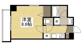 月光 岡山市役所前【2階】の間取り