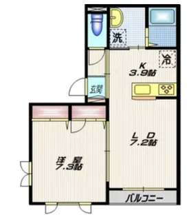 ブライト白金高輪【4階】の間取り