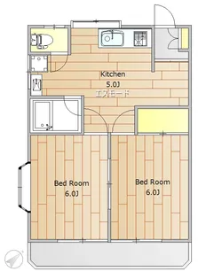 多摩ハイツC棟【2階】の間取り
