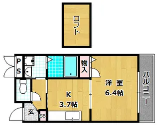 ルシアコートハル【2階】の間取り