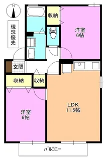 パルトネール A棟【2階】の間取り