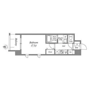 レジデンス本町靭公園【5階】の間取り