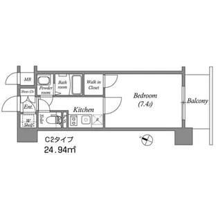 エスリード中之島クロスゲート【6階】の間取り
