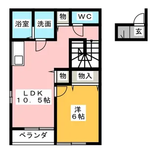 ツインシティー大池 B棟【2階】の間取り