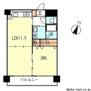 サンライズ【5階】の間取り