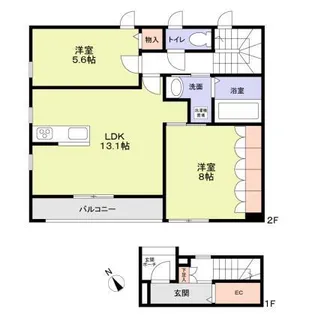フォレスト ルーチェ【2階】の間取り