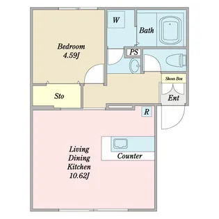 国分町ヴィラKY【3階】の間取り
