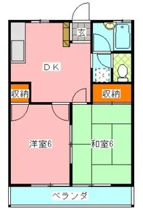ジルエットヴィラ日比【2階】の間取り