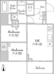 ルミーク文京湯島 100【14階】の間取り