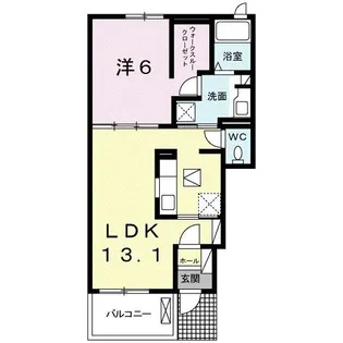 オーブ下田井E【1階】の間取り