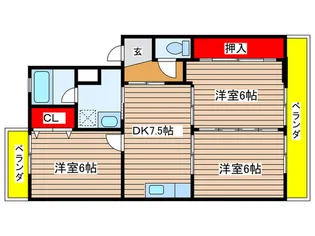 プロスパ-西浦【2階】の間取り
