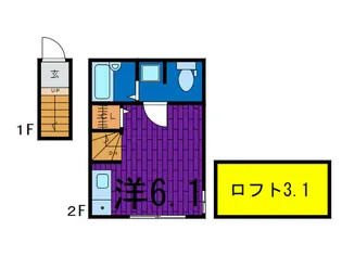コンフォート若宮【2階】の間取り