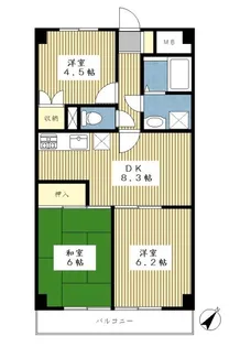 ラリーグラス【5階】の間取り