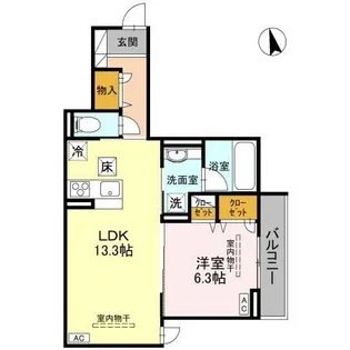 D-Imparable【2階】の間取り