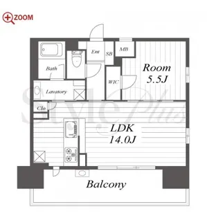 プレサンスロジェ栄【4階】の間取り