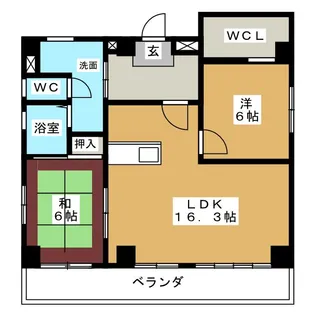 ウエストコート千種【8階】の間取り