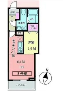 メリディアン柳生 壱番館【2階】の間取り