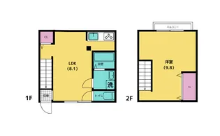 船大工町テラスハウス B号【1階】の間取り