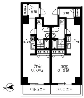 リバーガーデン【5階】の間取り