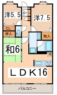グランヴィ国母【2階】の間取り