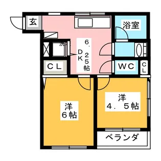 山本ハイツ【2階】の間取り