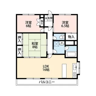 ハイネス斉藤【3階】の間取り