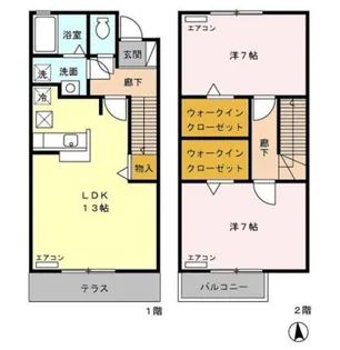 ローズコート・12【1階】の間取り