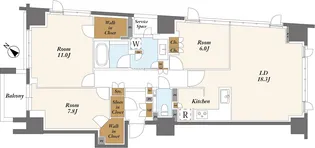 ジオグランデ白金台【15階】の間取り