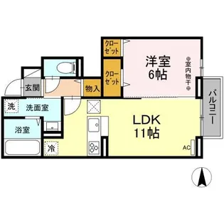 メゾン・エスポワール【1階】の間取り