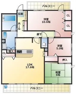 ポレスター湯村【7階】の間取り