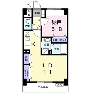 フレスクーラ【3階】の間取り