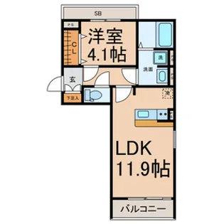 ファーランジュ四日市【2階】の間取り