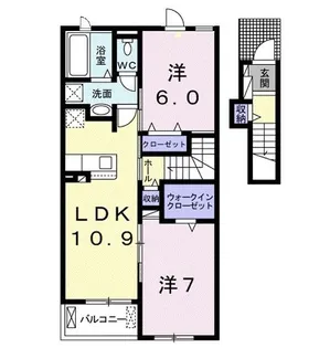 ラヴィ II【2階】の間取り