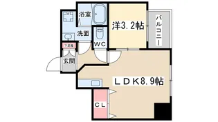 リップル南森町【6階】の間取り