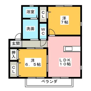 ルバートみどり【2階】の間取り
