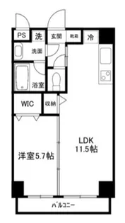 ピュアコート医大南【5階】の間取り