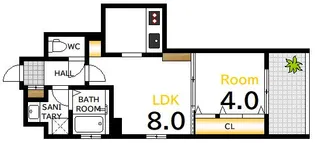 CALME国泰寺【7階】の間取り