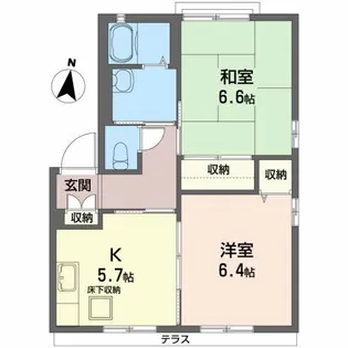 ハイム杜【1階】の間取り