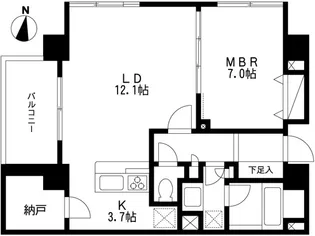 コンフォール池田山【1階】の間取り