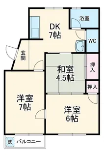 深谷コーポ【1階】の間取り