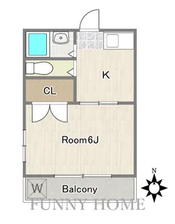 メゾンフジ【2階】の間取り