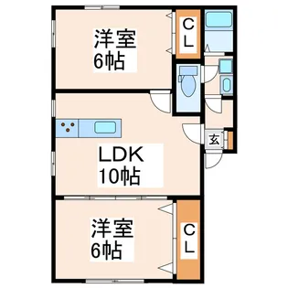 パンセコート【2階】の間取り