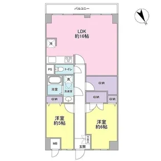 ラ・コスタ壱番館【9階】の間取り