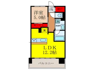 ユニハイムエクシア池田城南【4階】の間取り