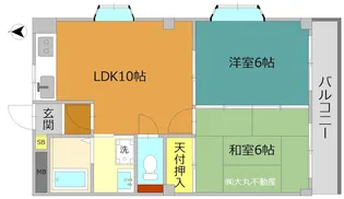 カプリヤナカ【3階】の間取り
