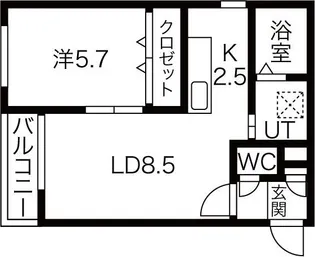 POLARISIII(ポラリスIII)【3階】の間取り