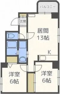 スノーアベニュー広和NO,12【2階】の間取り